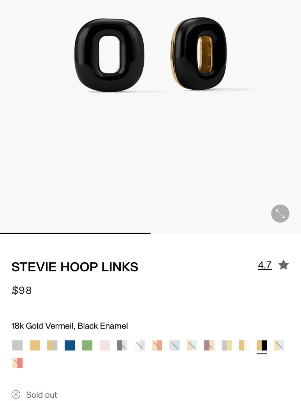 Mejuri Stevie Hoops with Two Hoop Links - Picture 5 of 6
